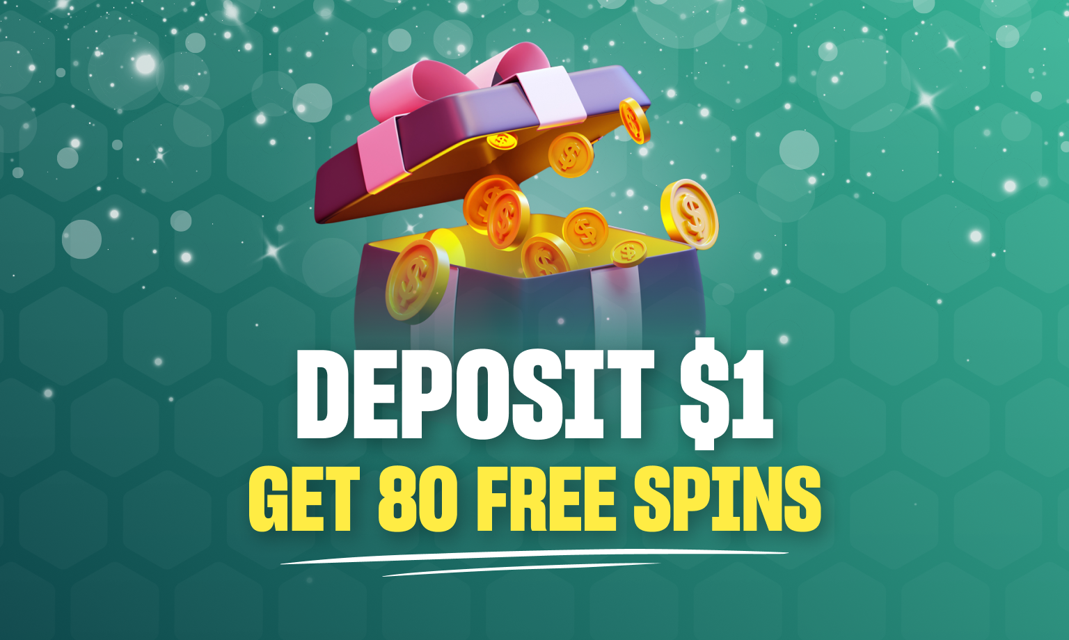 deposit $1 and get 80 free spins